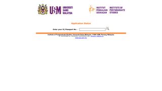 Application Status - USM