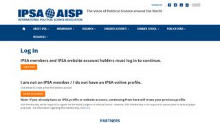 Log In | IPSA - International Political Science Association