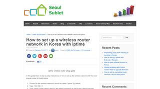 How to set up a wireless router network in Korea with iptime - Seoul ...