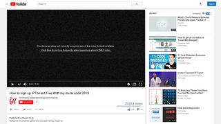 How to sign up iPTorrent Free With my invite code 2018 - YouTube