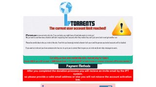 IPTorrents Sign Up Page