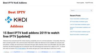 15 Best IPTV kodi addons 2019 to watch free IPTV [updated]