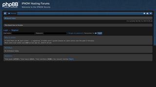 IPNOW Hosting Forums - Index page