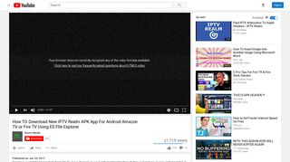 How TO Download New IPTV Realm APK App For ... - YouTube