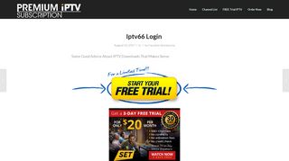 Iptv66 Login | Premium IPTV Subscription