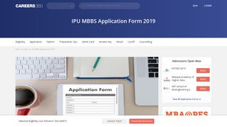 IPU MBBS Application Form 2019, Registration - Apply online here