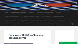 Hands on with @iPwnStore new codesign server - Geeks Corner