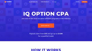 IQ Option | CPA - Ultimate affiliate experience. Up to $1200