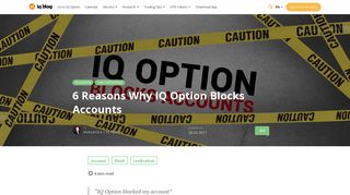 IQ Option blocks accounts