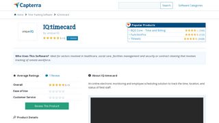 IQ:timecard Reviews and Pricing - 2019 - Capterra