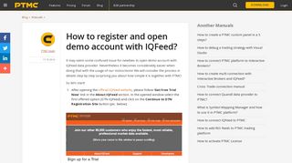 How to register and open demo account with IQFeed? - Protrader.org