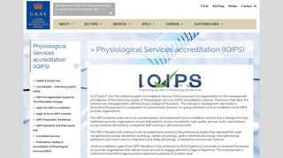 UKAS : Physiological Services accreditation (IQIPS)