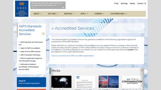 UKAS : Accredited Services