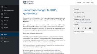 Important changes to IQIPS governance | RCP London