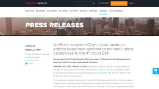 NetSuite acquires IQity's cloud business, adding deep next generation ...