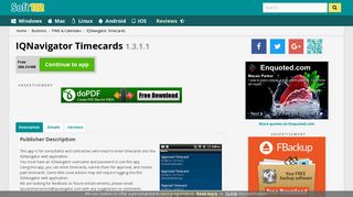 IQNavigator Timecards 1.3.1.1 Free Download