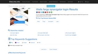 Wells fargo iqnavigator login Results For Websites Listing