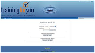 Training For You Online: Login to the site - T4U