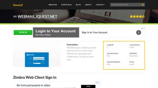 Welcome to Webmail.iquest.net - Zimbra Web Client Sign In