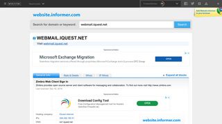 webmail.iquest.net at WI. Zimbra Web Client Sign In - Powered by