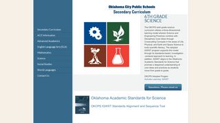 6th Grade IQWST Science - OKCPS Secondary Curriculum