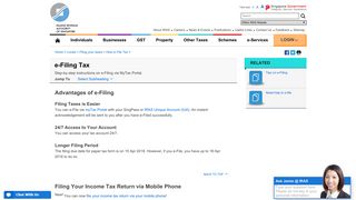 e-Filing Tax - IRAS