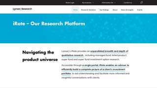 iRate – Our Research Platform - Lonsec Research