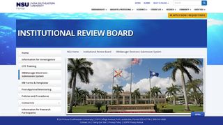 IRBManager Electronic Submission System | NSU Institutional Review ...
