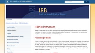 IRBNet Instructions | Institutional Review Board