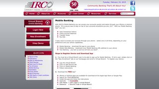 Mobile Banking :: IRCO Community Federal Credit Union