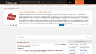 IRCON Recruitment 2019 Latest 45 IRCON jobs vacancies updated ...