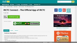 IRCTC Connect – The Official App of Free Download