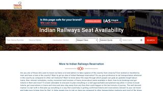 Indian Railways Seat Availability | Indian Railways Reservation Online