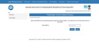 PNR Enquiry - Indian Railways