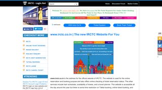 www.irctc.co.in | The new IRCTC Website For You - IRCTC-Login.net