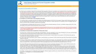 Canceling E-Ticket - Services.irctc