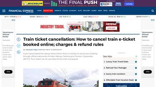 Train ticket cancellation: How to cancel train e-ticket booked online ...