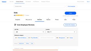 Working at Irctc: Employee Reviews | Indeed.co.in