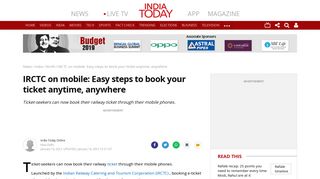 IRCTC on mobile: Easy steps to book your ticket anytime, anywhere ...