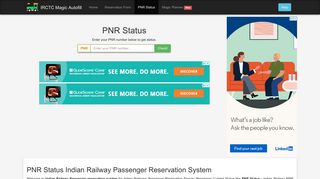 PNR Status - IRCTC Magic Autofill