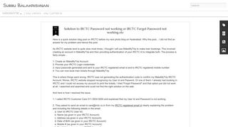 Solution to IRCTC Password not working or IRCTC Forgot Password ...