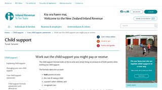 Work out the child support you might pay or receive (Your child ... - IRD