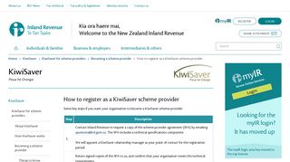 How to register as a KiwiSaver scheme provider (Becoming a ... - IRD