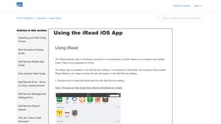 Using the iRead iOS App – PALCS HelpDesk