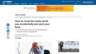 How to recall an email in Gmail or Outlook - CNBC.com