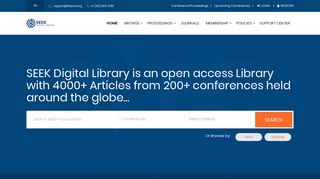 Conference Proceedings | SEEK DIGITAL LIBRARY | Institute of ...