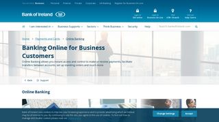 Online Banking - Business Banking | Bank of Ireland