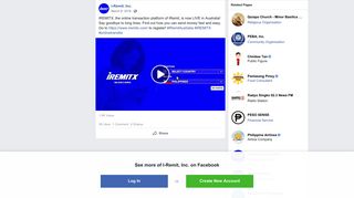 I-Remit, Inc. - iREMITX, the online transaction platform... | Facebook