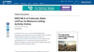 IRES MLS of Colorado Adds ListTrac to Measure Listing Activity Online