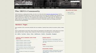 [IRFCA] Members of the IRFCA Community